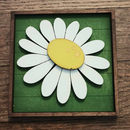 4 inch square Framed Daisy DIY Kit